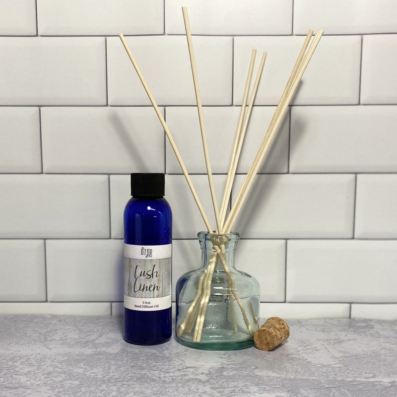 Reed Diffuser - Lush Linen - Oil Diffuser, Reed Diffuser Refill, Diffuser Refill, Rattan Reeds