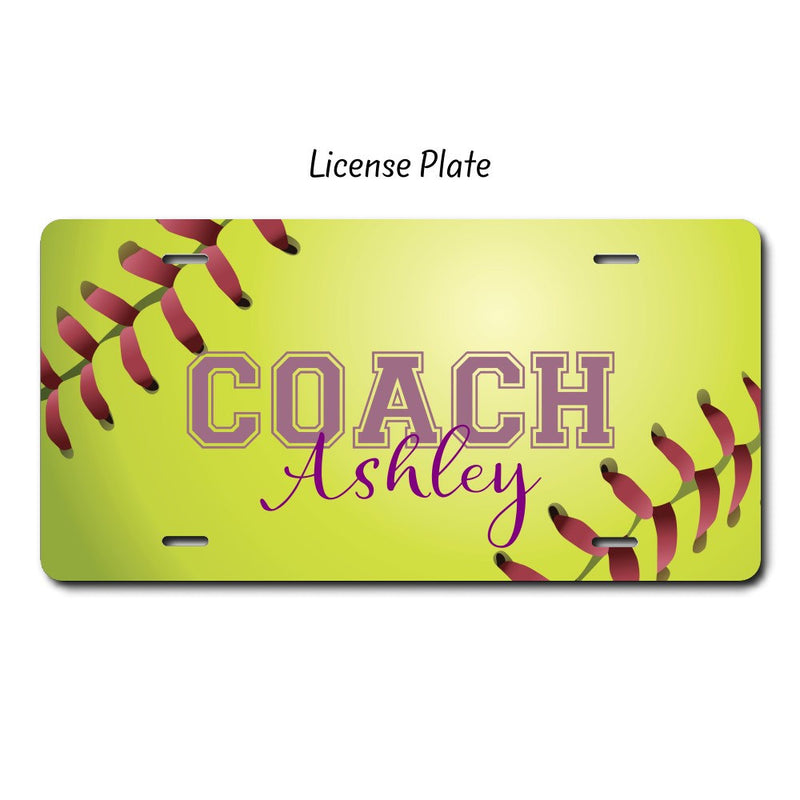Softball License Plate, SL09