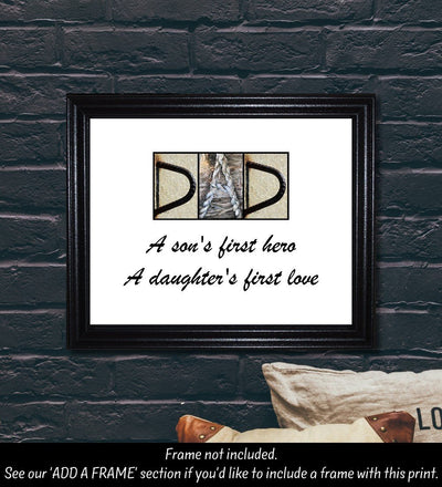 Fathers Day Gift, Dad Quote Print, Fathers Day, Inspirational Sign, Alphabet Letter Art, Inspirational Quote - The Letter Gift Shop