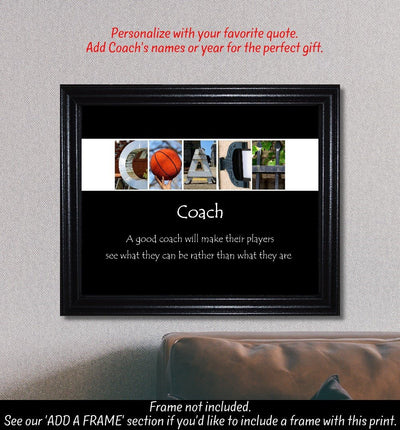 Basketball Coach Print, Coach Print, Coach Sign, Coach Gift, Basketball Coach Gift, Inspirational Quote, Basketball - The Letter Gift Shop