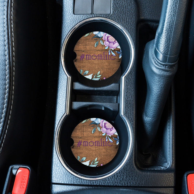 Mom Life Personalized Car Coasters, CC32