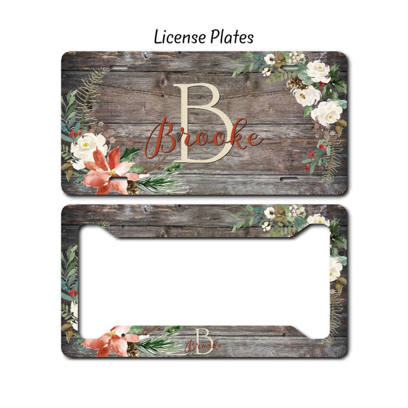 Floral License Plate, LP62