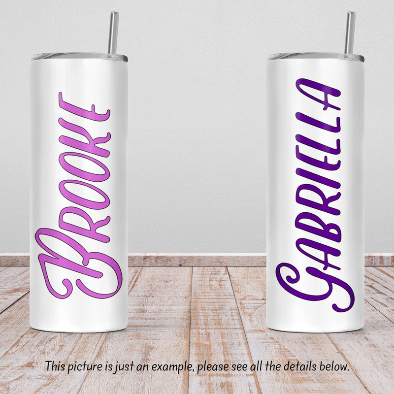 Skinny Tumbler, Beach Tumbler, Tumbler with Straw, Bridesmaid Tumbler, Bridesmaid Gift, Bachelorette Party, Bridal Party Gifts, DS01