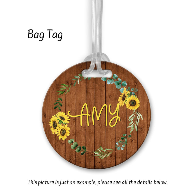 Sunflower Personalized Bag Tags,BA39