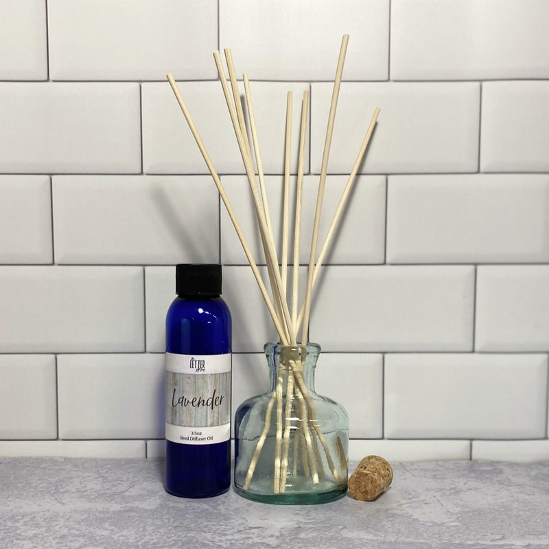Reed Diffuser - Lavender - Oil Diffuser, Reed Diffuser Refill, Diffuser Refill, Rattan Reeds