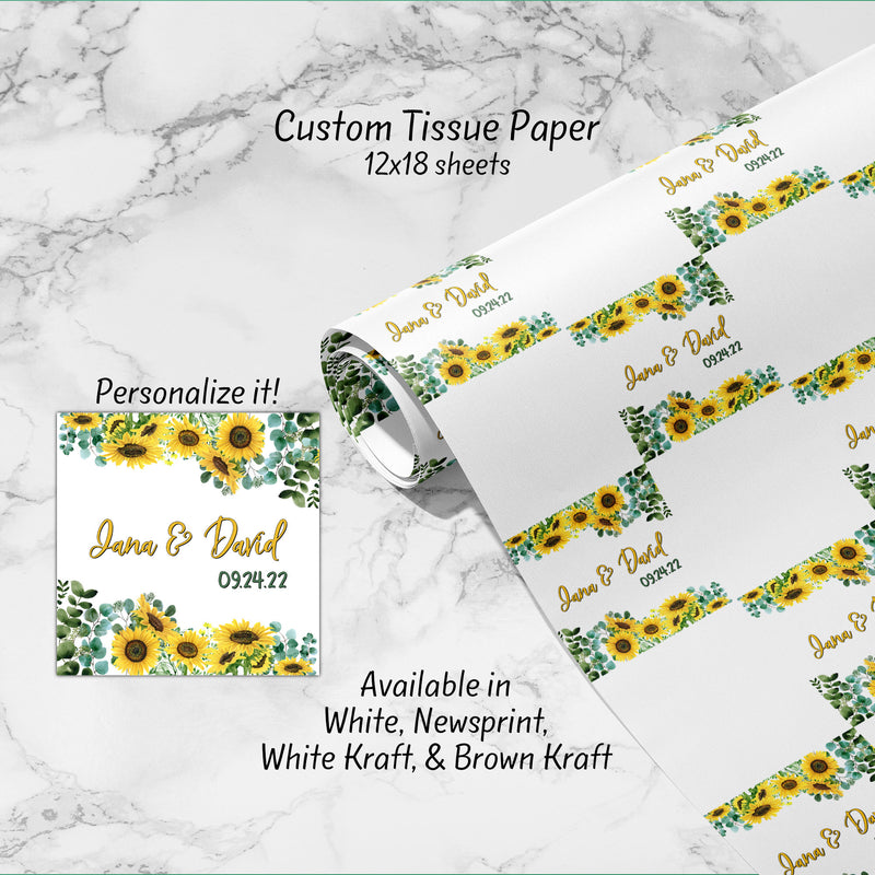 Sunflower Custom Tissue Paper