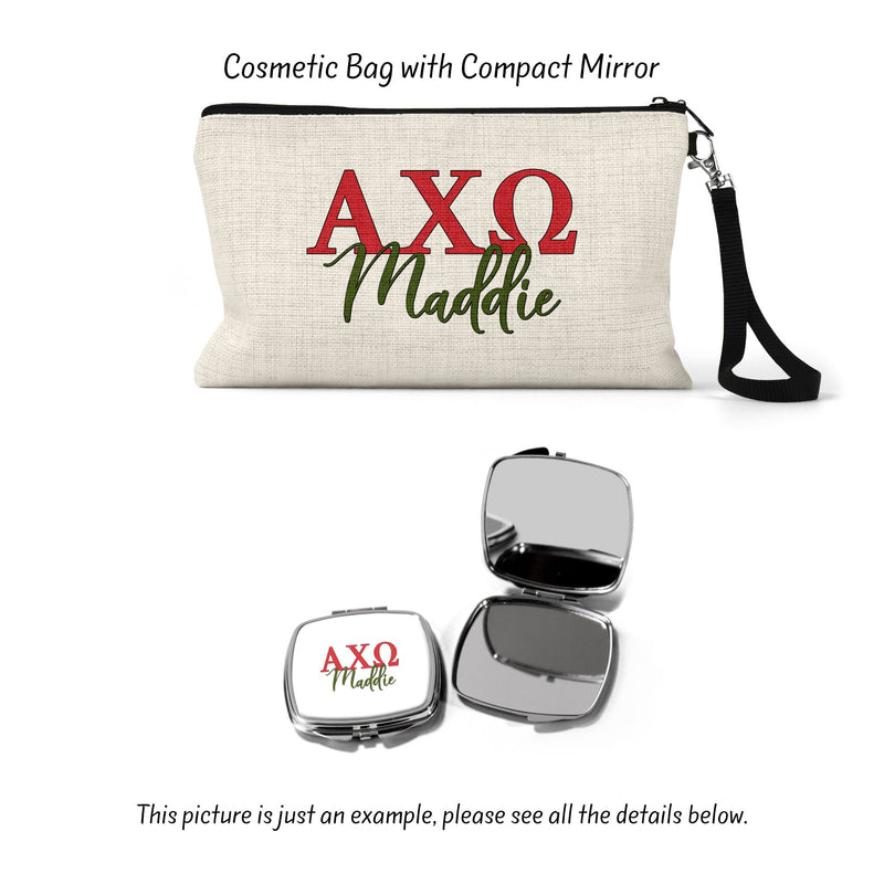 Alpha Chi Omega Sorority Makeup Bag – Ideal Greek Gifts for Big Little Sorority Sisters