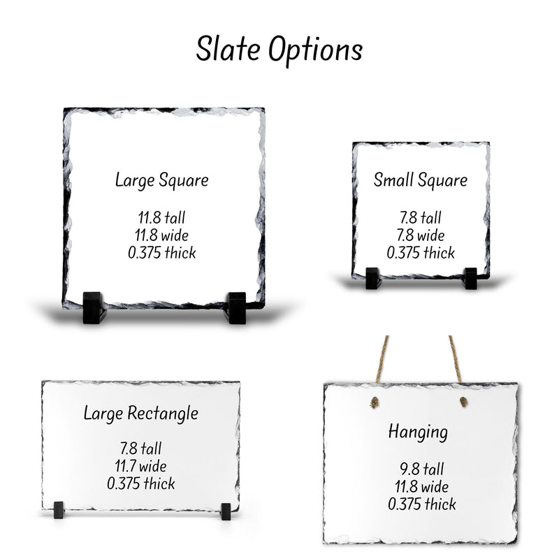 a set of four signs with names on them