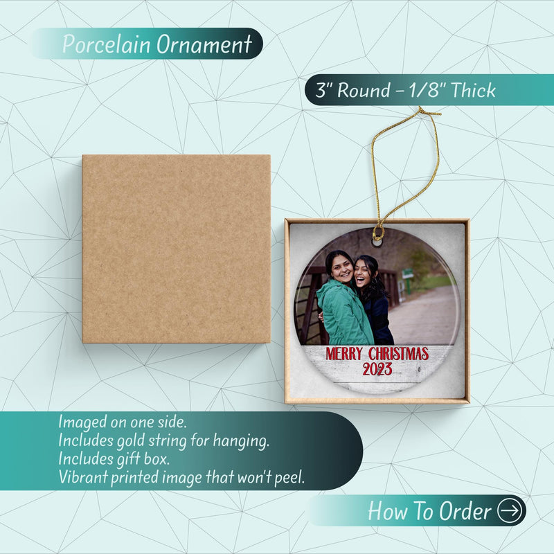 Custom Photo Ornament - Personalized Family Keepsake for Holidays and Memories