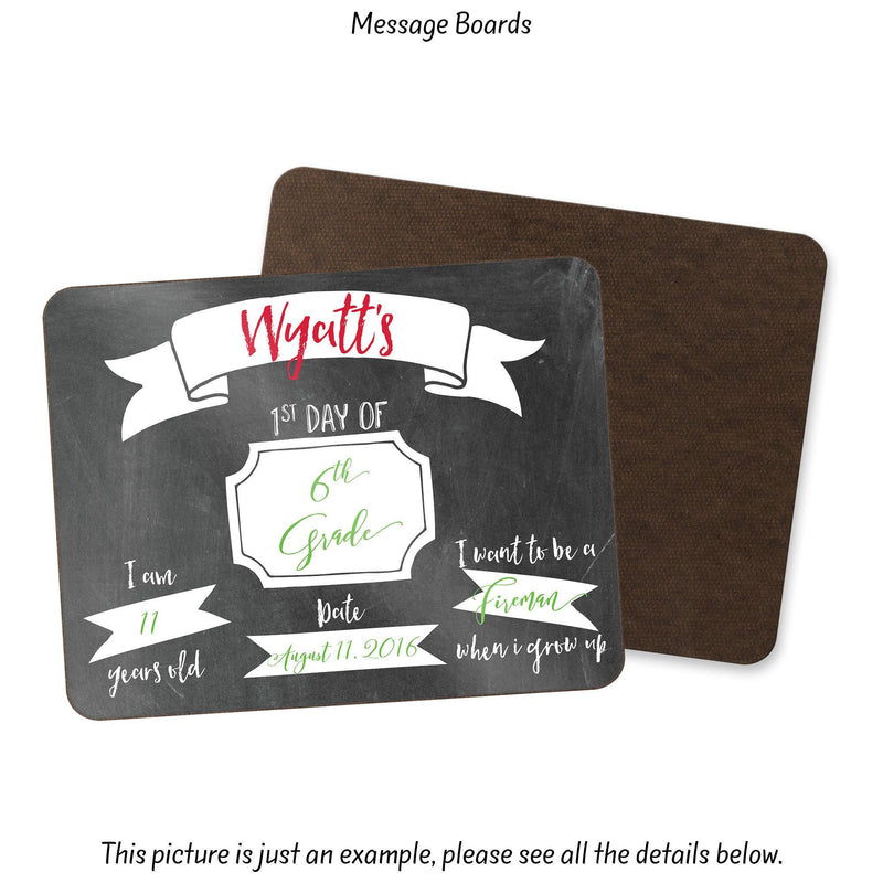 First Day of School Sign, Back to school sign, back to school dry erase board, message board, dry erase, MB11