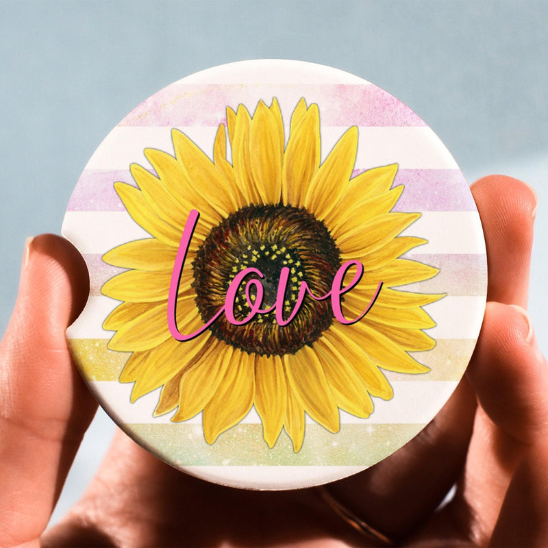 Sunflower Car Coasters Gift for Her Mothers Day Gift Wedding Favors Best Friends Gifts Graduation Gift Gifts for Mom Sister Gift, CC83
