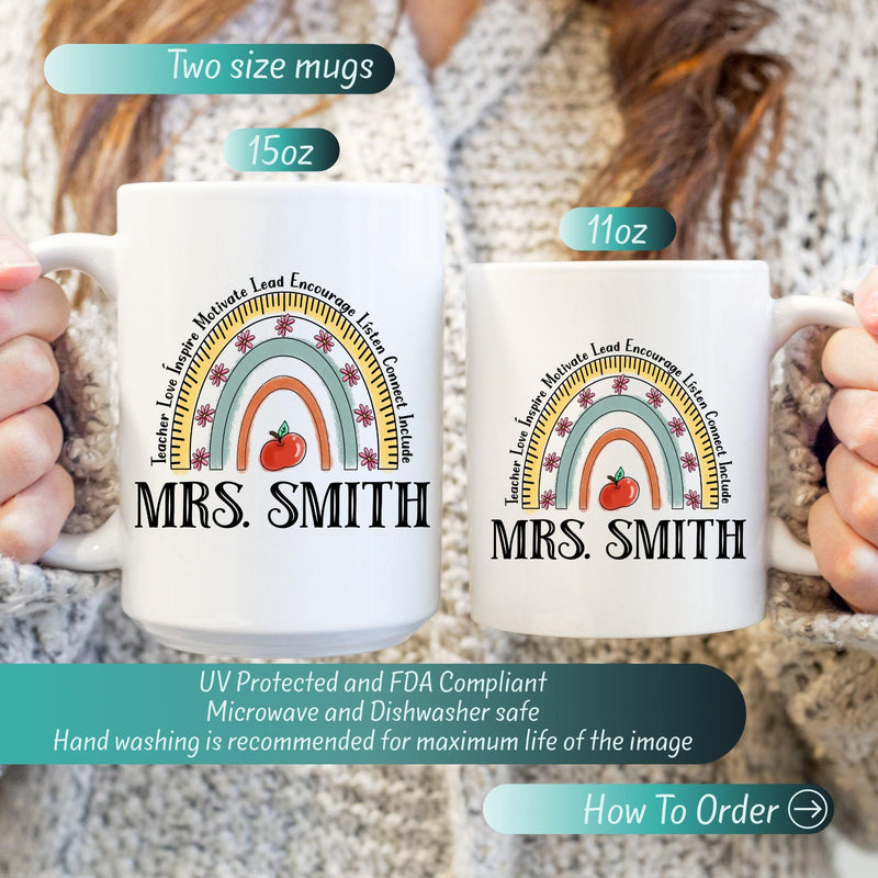 Personalized Teacher Mug - Custom Teacher Appreciation Gift