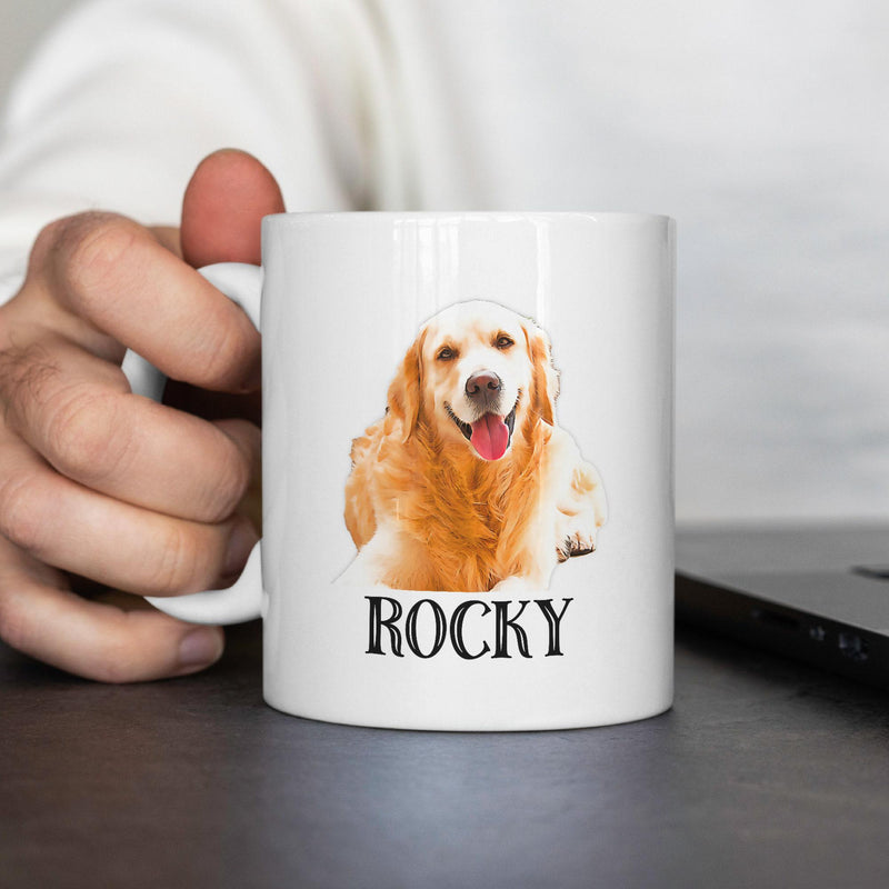 Custom Pet Portrait Mug: Personalized Dog or Cat Photo Gift
