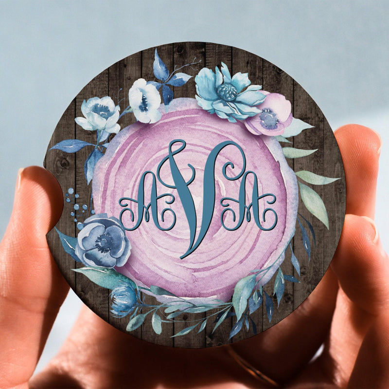 Boho Car Coasters - Cute Custom Coaster Set for Car Decor & Wedding Favors