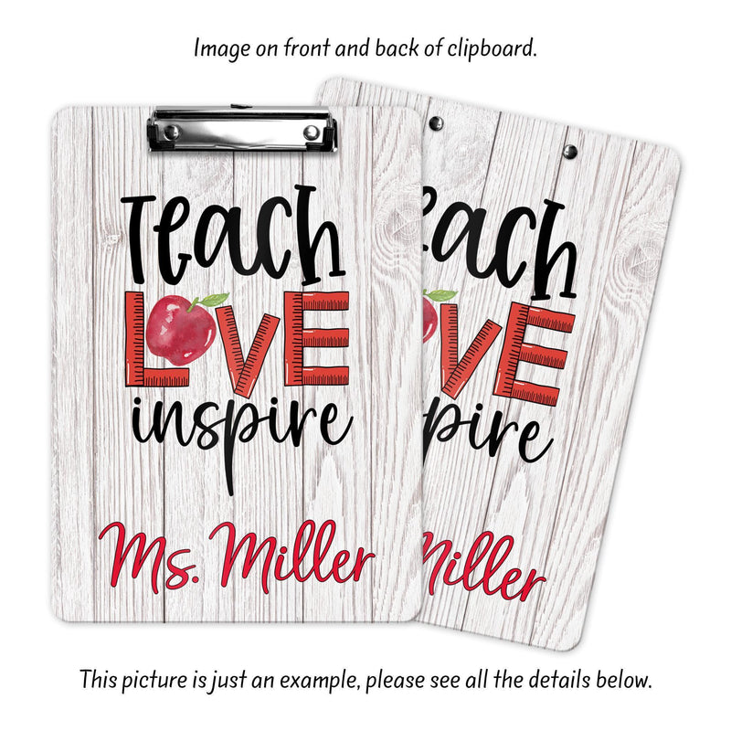 Personalized Teacher Clipboard: Perfect Back To School & Teacher Appreciation Gift