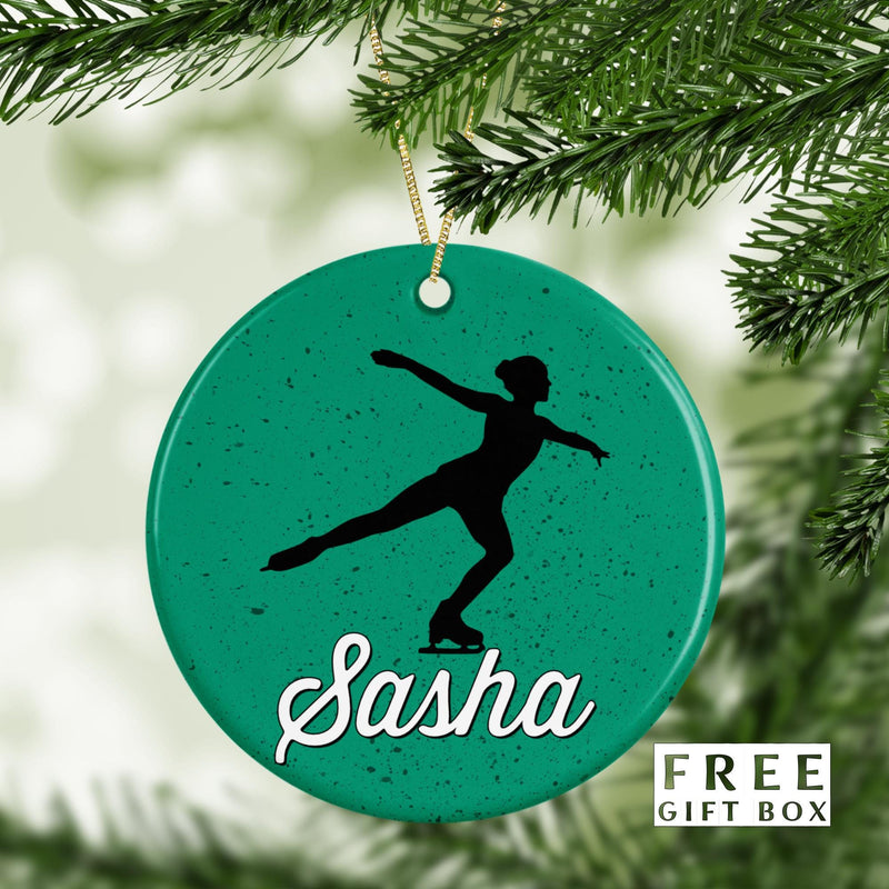 Figure Skater Ornament - Custom Ice Skating Gift
