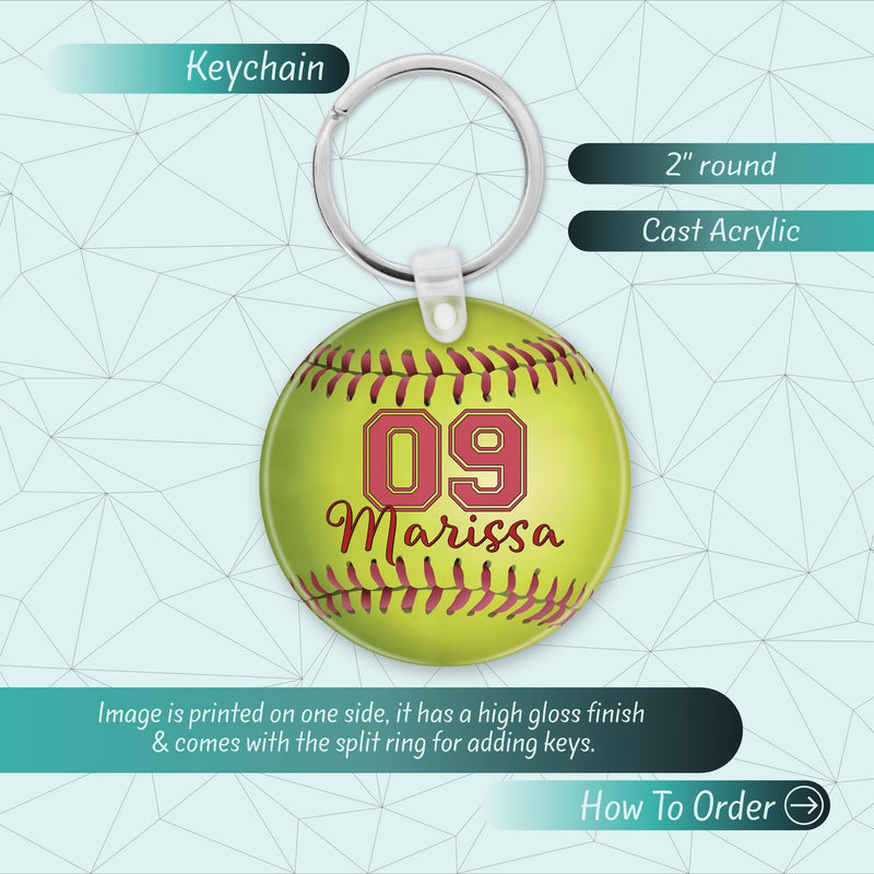 Softball Keychain – Perfect Softball Gift & Coach Gift