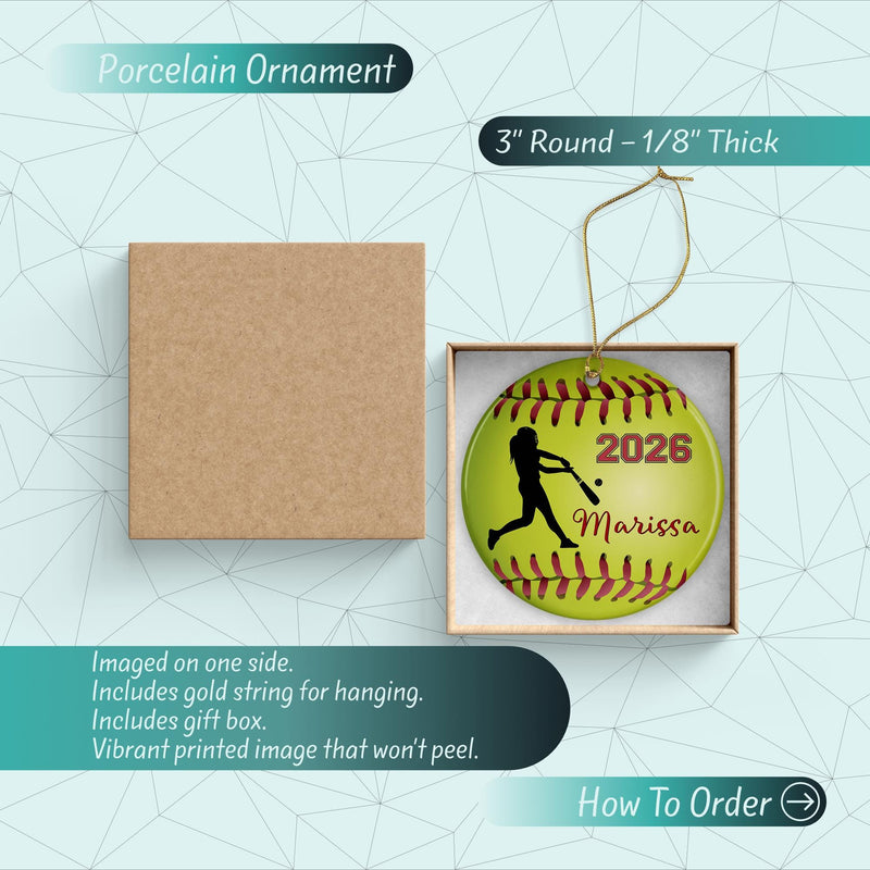 Softball Ornament - Unique Keepsake & Gift