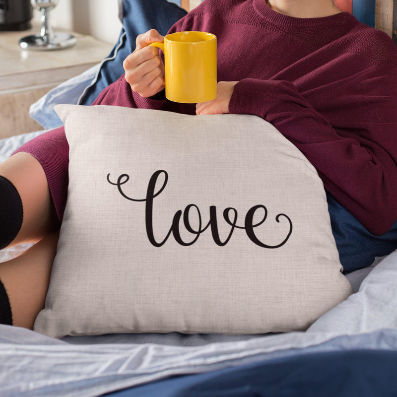 Love, Custom Pillow, Pillow Cover, Wedding Gift, Anniversary Gift, Housewarming Gift, Home Decor, Personalized Pillow, Home Gifts, PI08