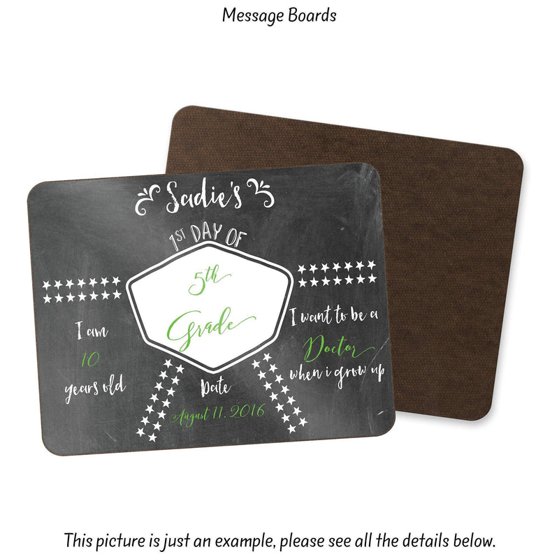 First Day of School Sign, Back to school sign, back to school dry erase board, message board, dry erase, MB12