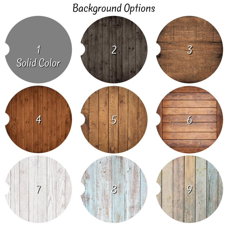 Boho Car Coasters - Cute Custom Coaster Set for Car Decor & Wedding Favors