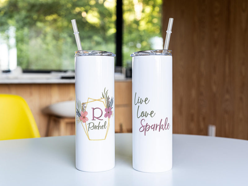 Live Love Sparkle, Skinny Tumbler, Mothers Day Gift, Unique Gifts, Bridesmaid Gift, Bachelorette Party, Gift for Mom, Sister Gift, DS32