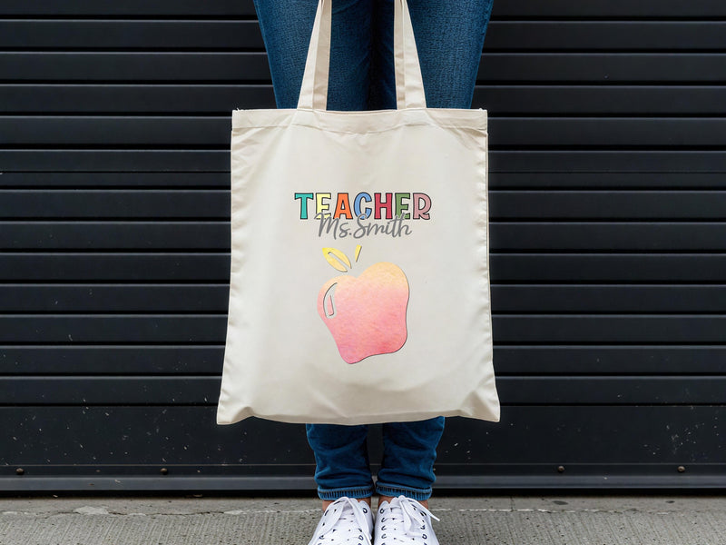 Personalized Teacher Tote Bag – Custom Appreciation Gift for Your Favorite Teacher, TG76