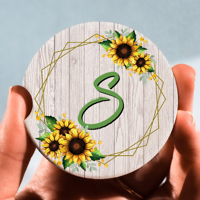 Sunflower Car Coasters Gift for Her Mothers Day Gift Wedding Favors Best Friends Gifts Graduation Gift Gifts for Mom Sister Gift, CC77
