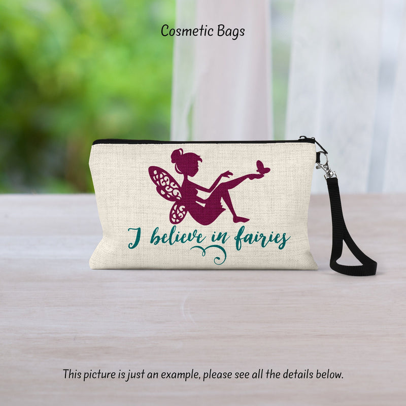 Fairy Linen Cosmetic Bag: Whimsical Travel Makeup Pouch