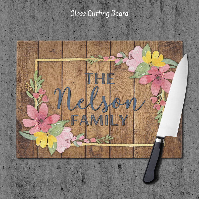 Cutting board, Glass Cutting Board, Personalized Cutting Board, Kitchen Decor, Wedding Gift, Anniversary Gift, Closing Gift, GC30