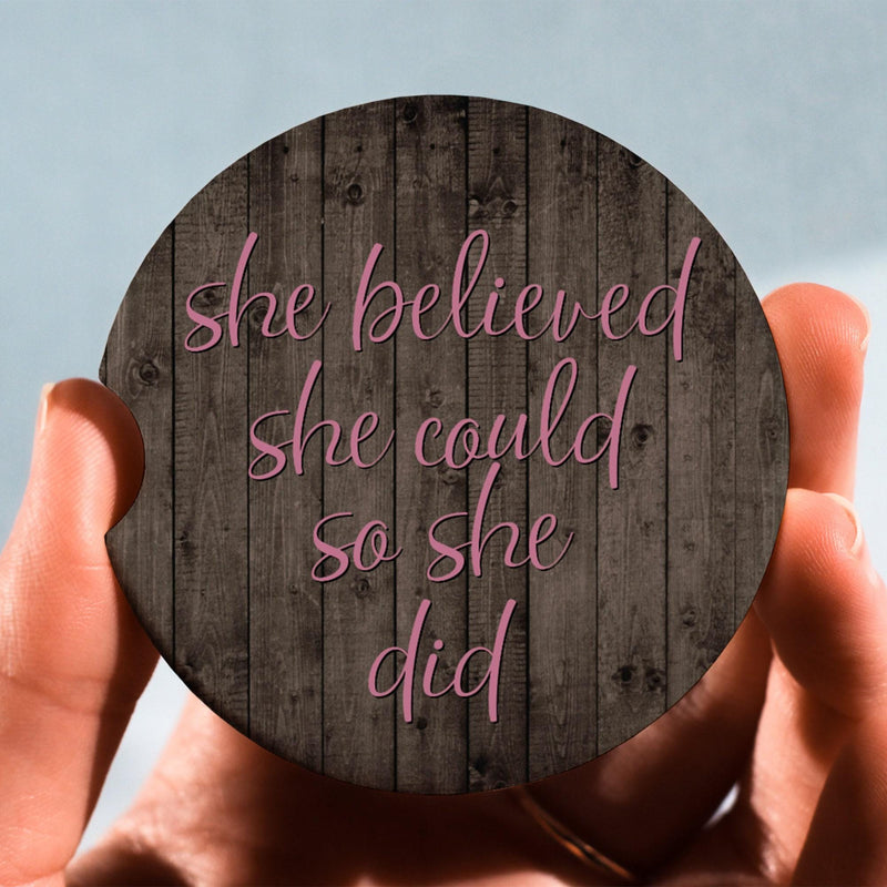 Personalized Car Coasters: Rubber or Sandstone, Monogram Gift