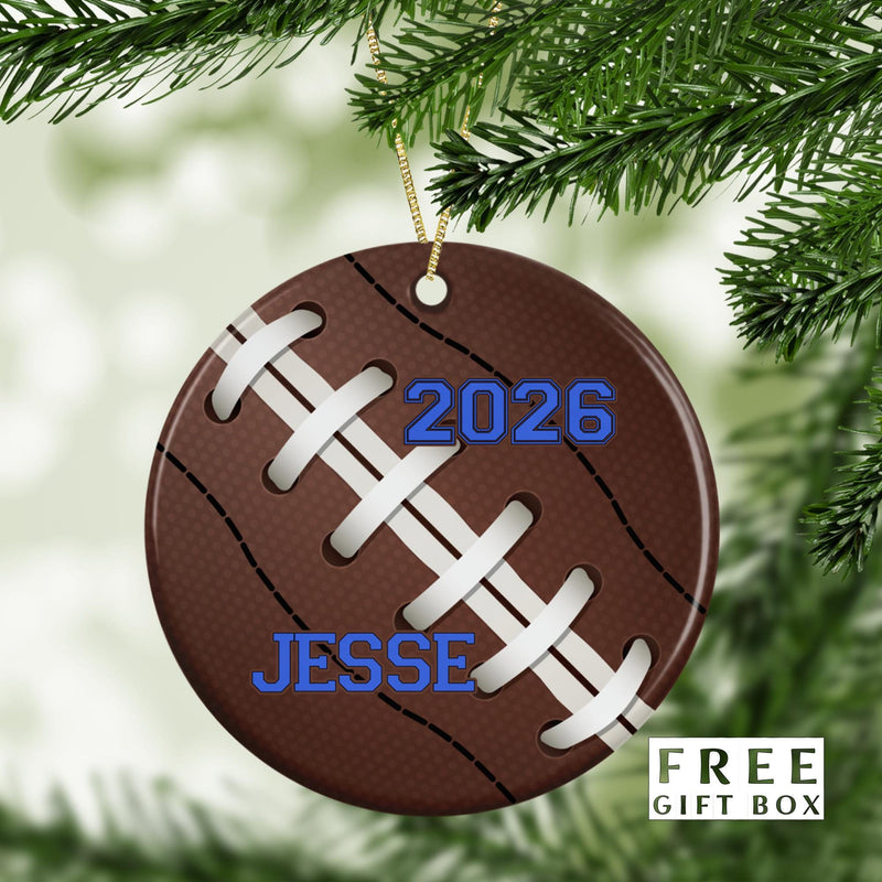 Football Ornament - The Perfect Holiday or Graduation Gift