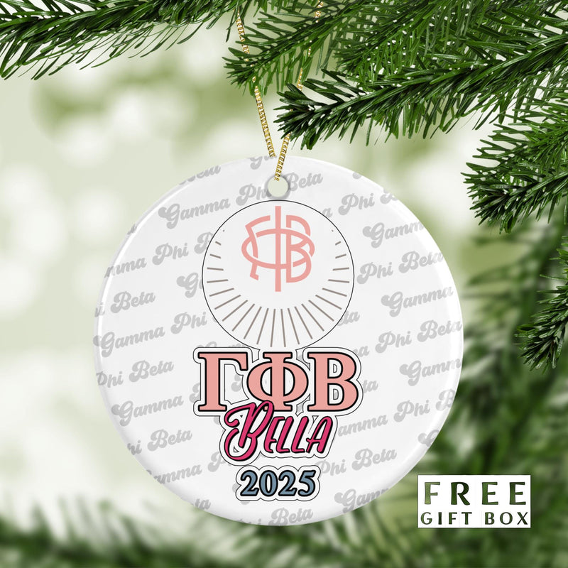 Gamma Phi Beta Sorority Ornament: Custom College Merch for Big Little Sorority Gifts