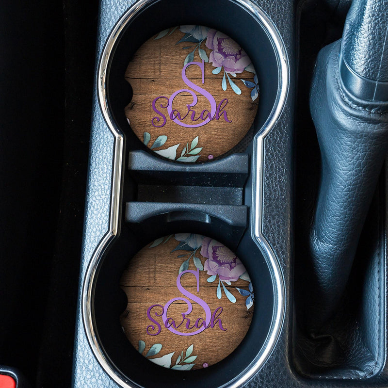 Boho Car Coasters - Cute Custom Coaster Set for Car Decor & Wedding Favors