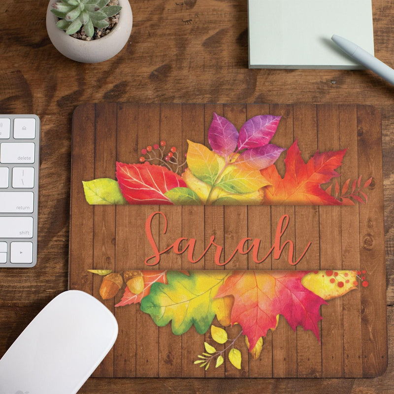 Autumn Mouse Pad Personalized Mouse Pad Autumn Gift Monogrammed Mouse Pad Monogrammed Mousepad Custom Mouse Pad MP43
