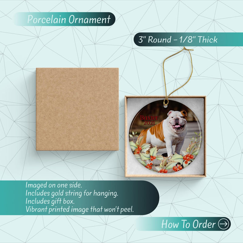 Custom Pet Photo Ornaments: Dog & Cat Memorial Gifts