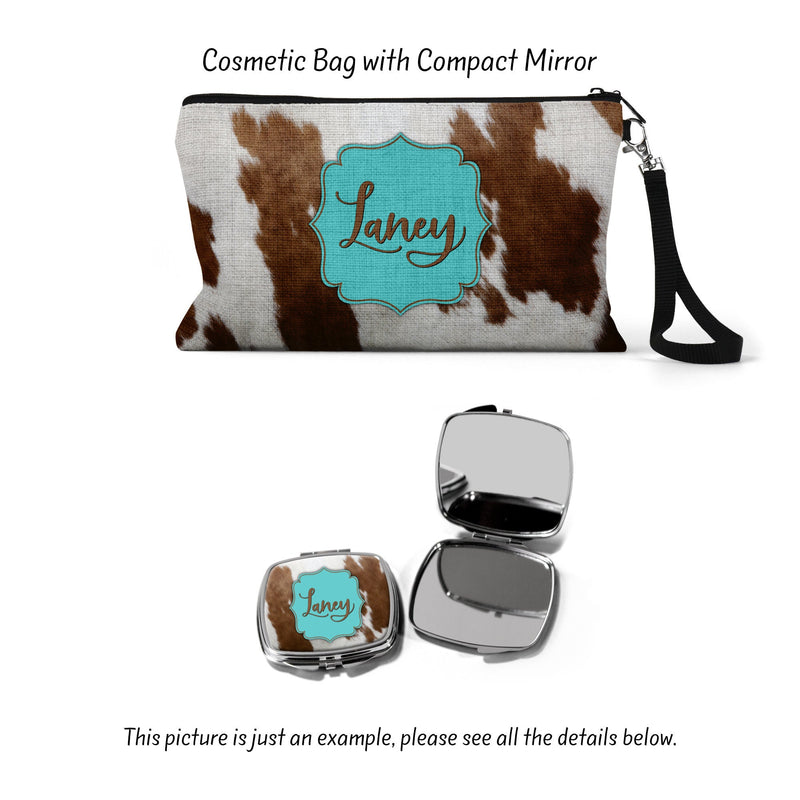 Cow Print Makeup Bag - Cosmetic Organizer for Bridesmaids, Wife, Girlfriend, and Best Friends