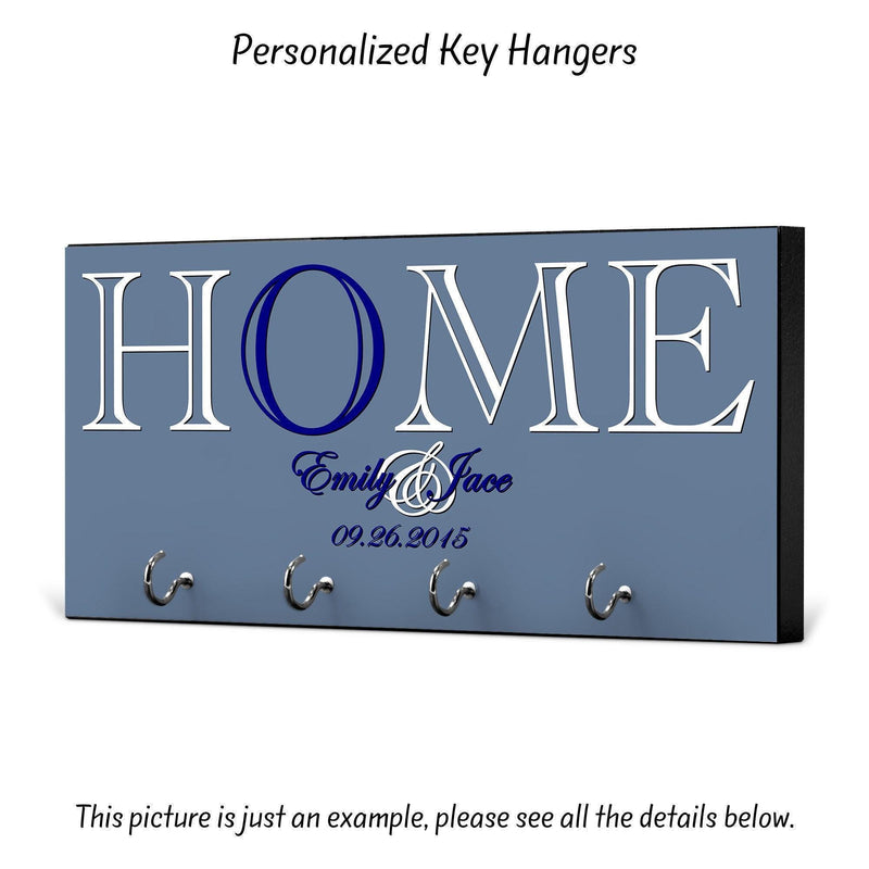 Personalized Housewarming Gift, New Home Gift, Key Holder, Key Rack, Key Hanger, Monogrammed Wedding Gift, Key Wall Organizer, KH25