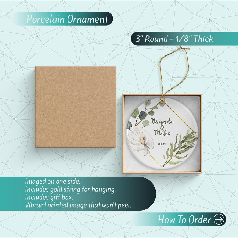 Our First Christmas Engaged Ornament - Couples & Family Christmas Tree Keepsake