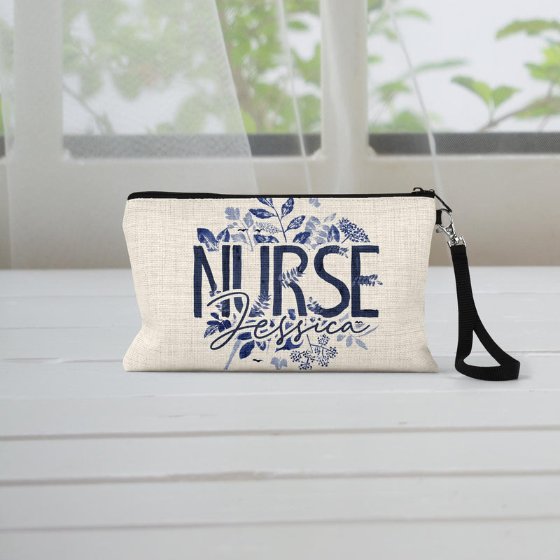 Nurse Gift: Linen Cosmetic Bag - Healthcare Hero Appreciation