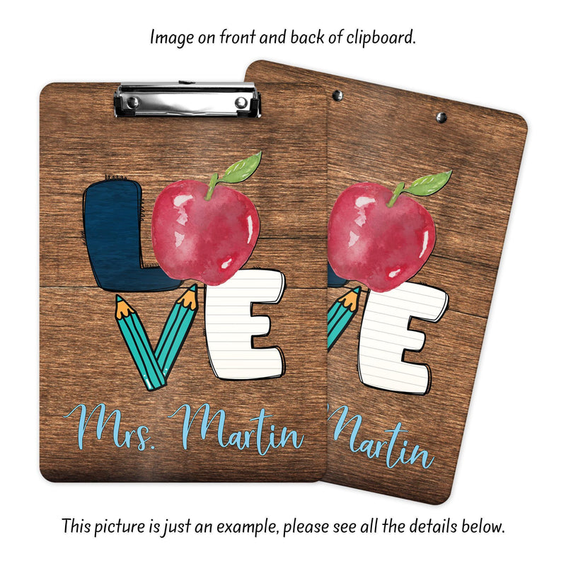 Personalized Teacher Clipboard: Perfect Back To School & Teacher Appreciation Gift