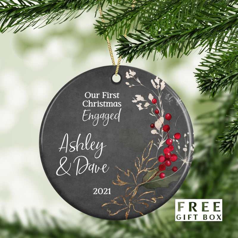 Personalized First Christmas Name Ornament - The Ultimate Newlywed and Engagement Gift