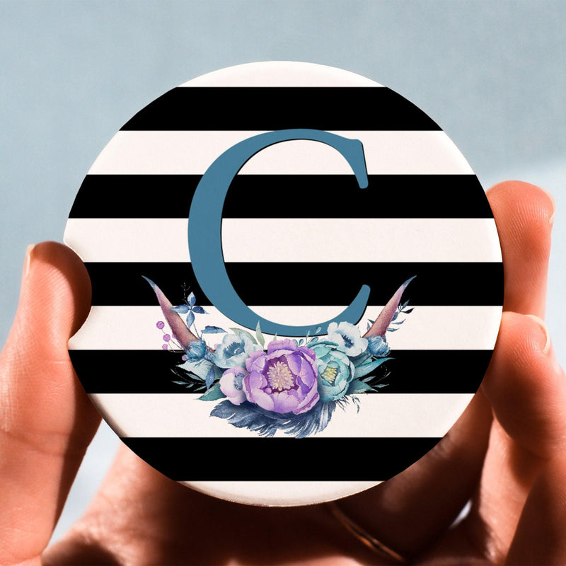 Boho Car Coasters - Cute Custom Coaster Set for Car Decor & Wedding Favors