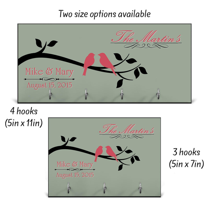 Personalized Housewarming Gift, New Home Gift, Key Holder, Key Rack, Key Hanger, Monogrammed Wedding Gift, Key Wall Organizer, KH05