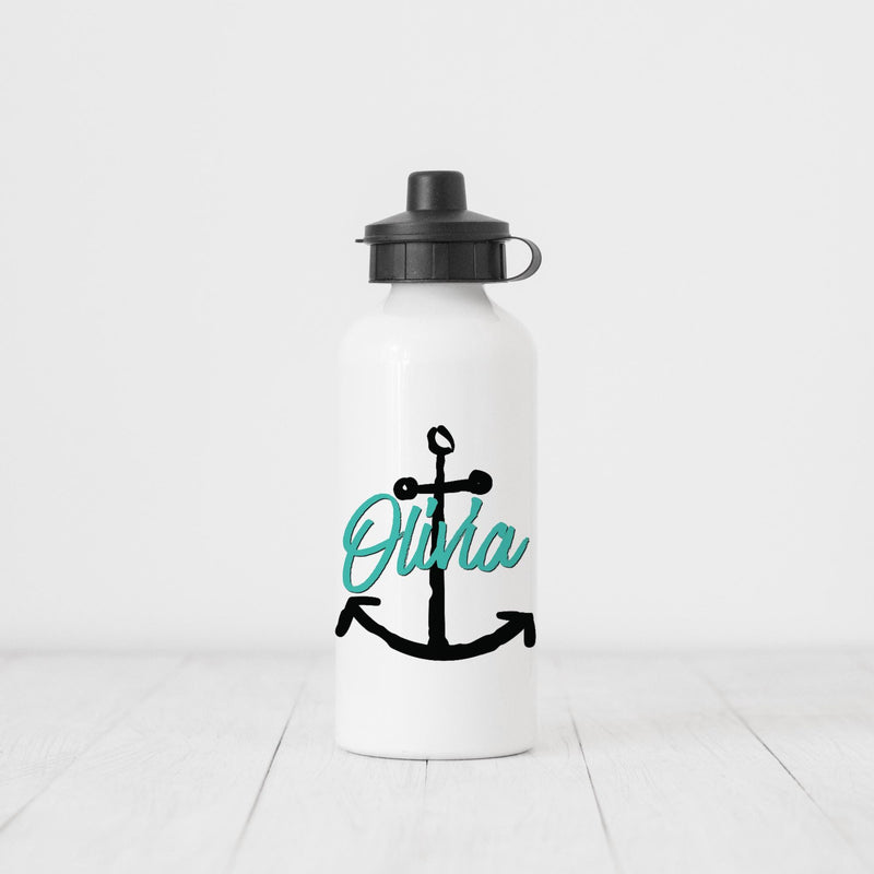 Anchor, Nautical Gift, Custom Water Bottle, Team Gift, Sports Water Bottle, Personalized Water Bottle, Water Bottle, DB03