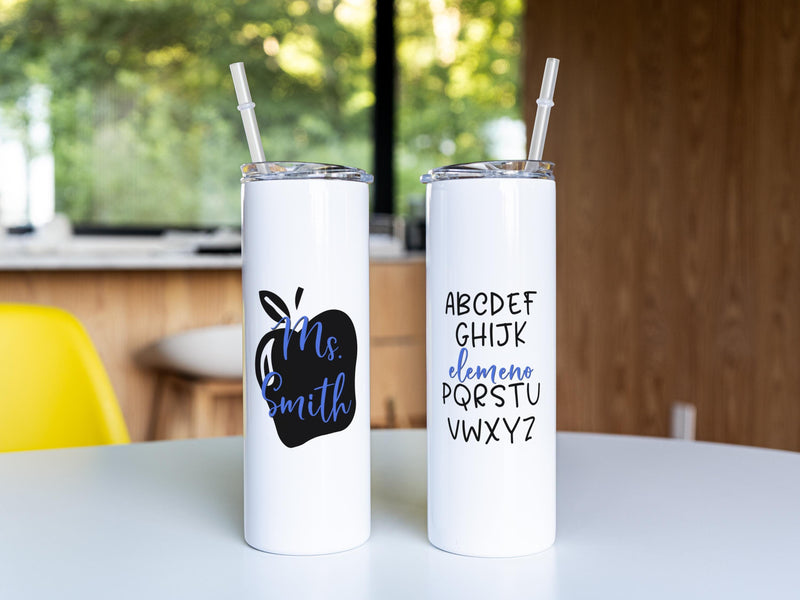 Skinny Tumbler, Teacher Appreciation Gift, Teacher Gift, Mothers Day Gift, Unique Gifts, Bridesmaid Gift, Gift for Mom, Sister Gift, DS04