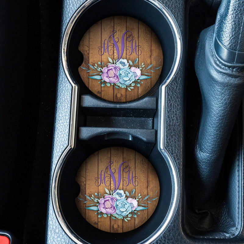 Boho Car Coasters - Cute Custom Coaster Set for Car Decor & Wedding Favors