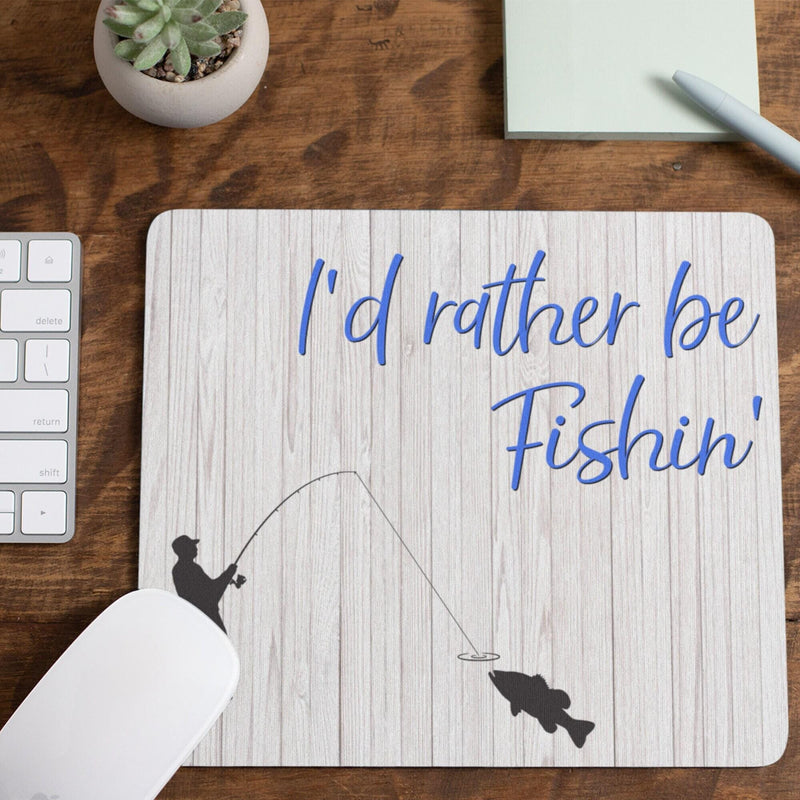 Fishing Mouse Pad Personalized Mousepad Birthday Gift Unique Gift Personalized Gift Gift for Him Dad Gift MP81