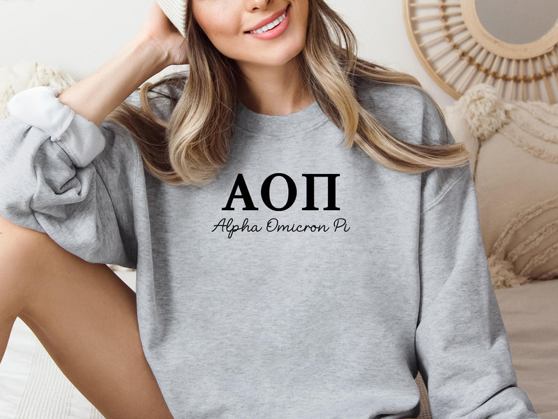 Alpha Omicron Pi Sweatshirt – Big Little Sorority Gift