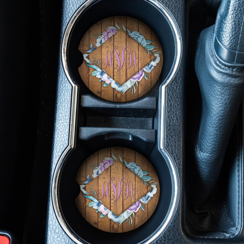 Boho Car Coasters - Cute Custom Coaster Set for Car Decor & Wedding Favors